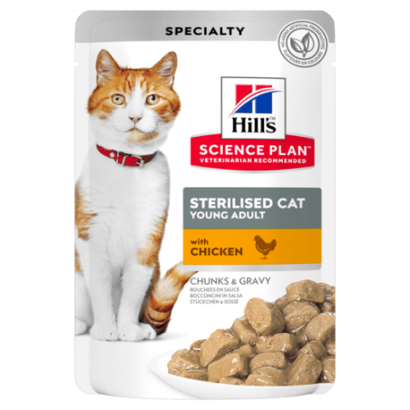 Hill's Science plan feline Sterilised poulet 12 sachets de 85 g - JungleVet