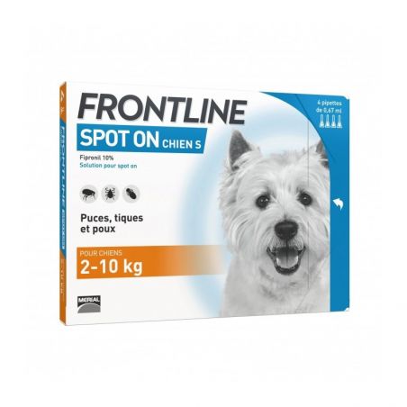 Frontline Spot on chiens Small de 2 à 10 kg - 4 pipettes