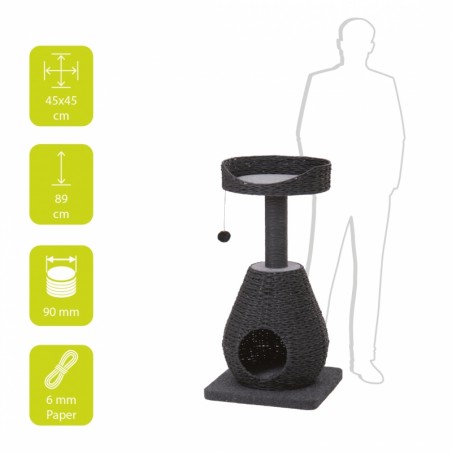 Arbre à chat Gris élégance sublime 1 étage - JungleVet