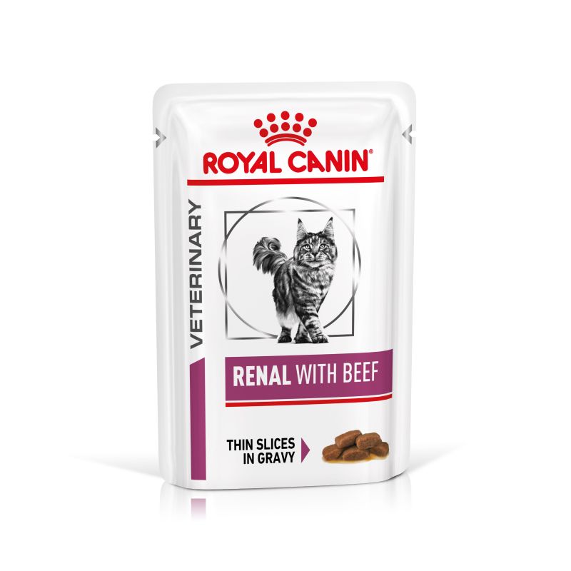 Royal Canin Veterinary Diet Cat Renal Boeuf en sauce   12 x 85g