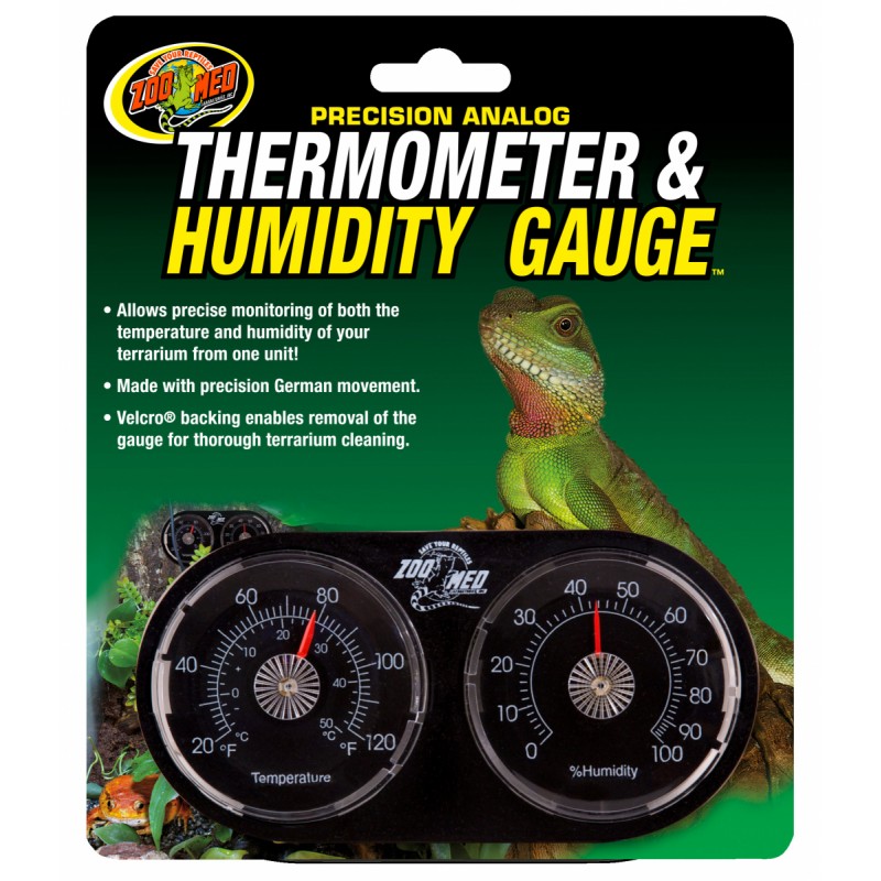 Thermomètre et hygromètre analogue - Analog thermometer and humidity gauge  - Magazoo, l'Univers des Reptiles