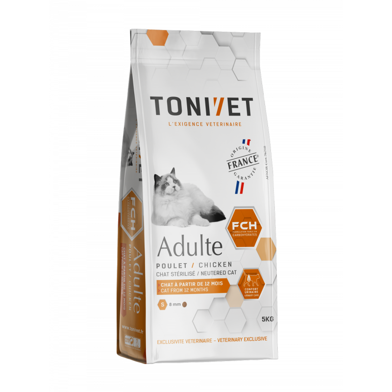 Tonivet Chat Adulte Poulet - sac de 1,5 kg - JungleVet