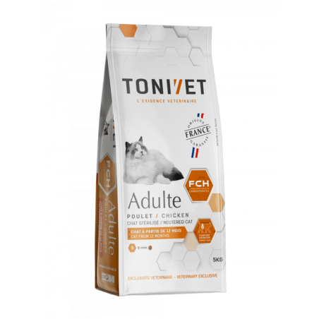 Tonivet Chat Adulte Poulet - sac de 1,5 kg - JungleVet
