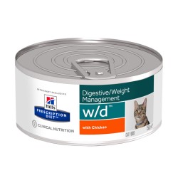 Hill's Prescription Diet w/d pour chat 24 boites de 156 g - JungleVet