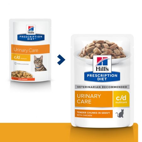 Hill's Prescription Diet Feline C/D Multicare Poulet 12 x 85 g