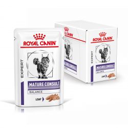 Royal Canin Veterinary Diet Cat Mature Consult Balance en Mousse - 12 sachets de 85 g