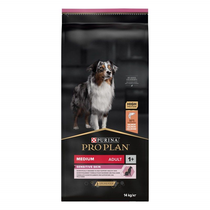 Purina Proplan Chien Adult Medium Sensitive Skin Optiderma au saumon