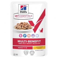 Hill's Vet Essentials Chat Multi Benefit Adult Poulet - 12 sachets repas de 85 g