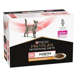 Purina Pro Plan Veterinary Diets Feline DM St/Ox Diabetes - 10 sachets de 85 g