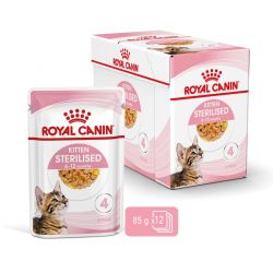 Royal Canin Kitten Sterilised émincé en gelée - 12 sachets de 85 g