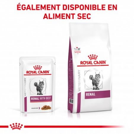 Royal Canin Veterinary Diet Cat Renal Boeuf en sauce 12 x 85g