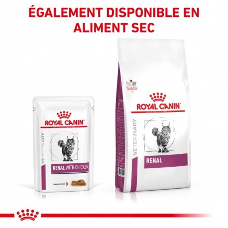 Royal Canin Veterinary Diet Cat Renal Poulet en sauce 12 x 85 g
