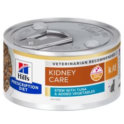 Hill's Prescription Diet Feline K/D Kidney Mijoté au thon - 24 boîtes de 82 g