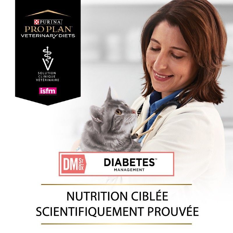 Pro Plan Veterinary Diets Feline DM Stox Diabetes Management - 24 boites de 195 g