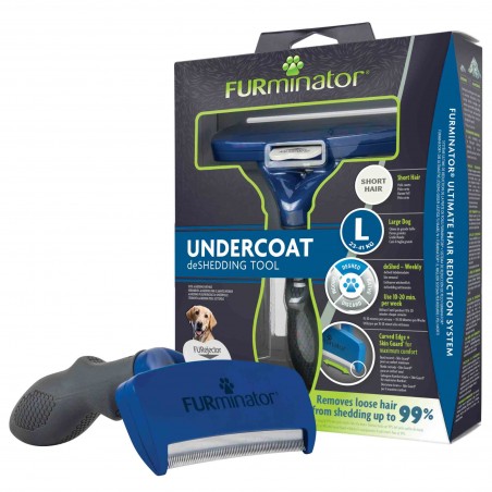 Brosse Deshedding anti mue pour chien poils courts - JungleVet