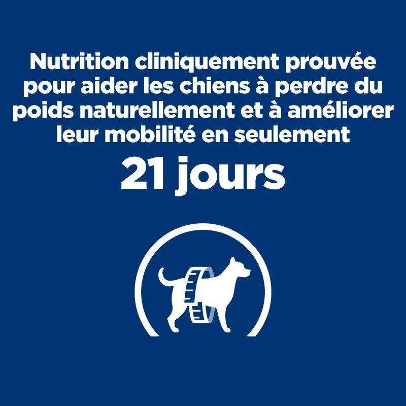 Hill's Prescription Diet Metabolic + Mobility pour chien au Poulet - 12 boîtes de 370 g