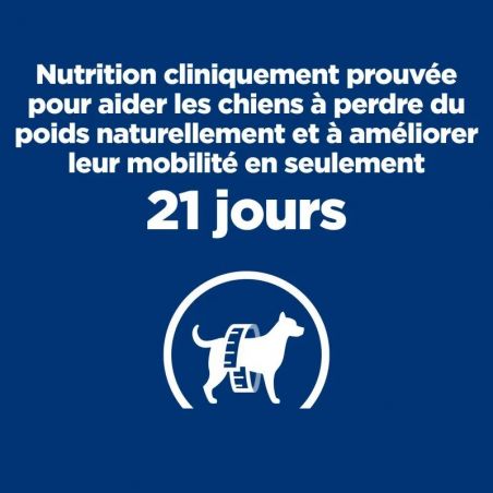 Hill's Prescription Diet Metabolic + Mobility pour chien au Poulet - 12 boîtes de 370 g
