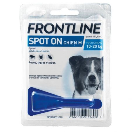 Frontline Spot on chien Medium de 10 à 20 kg - JungleVet