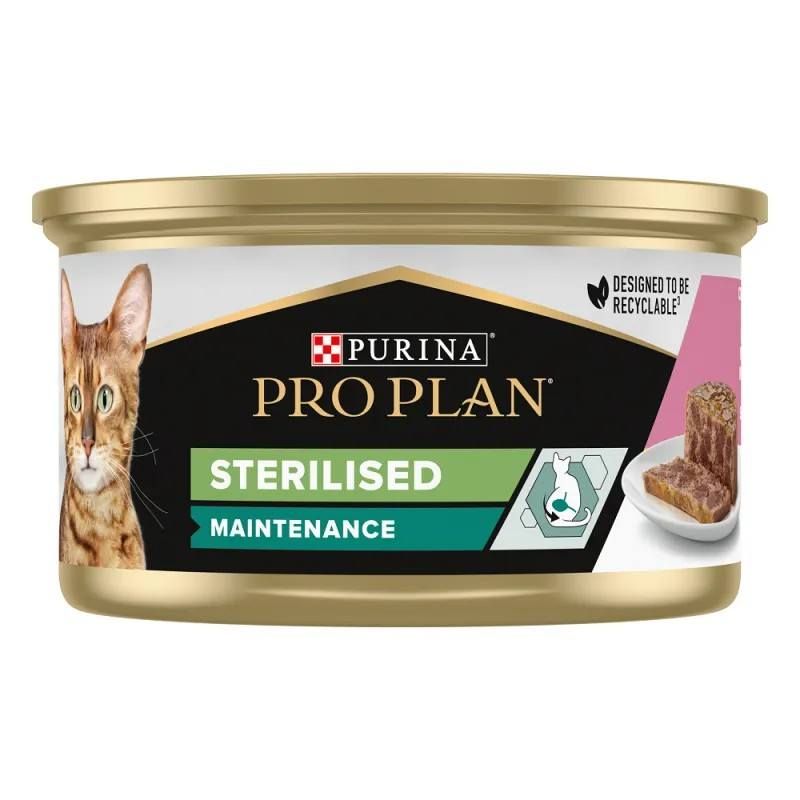 Pro Plan Cat Sterilised Maintenance au Thon & Saumon en terrine - 24 boîtes de 85 g