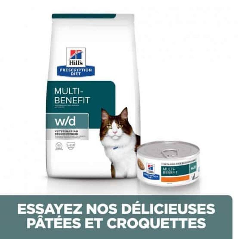 Hill's Prescription Diet w/d pour chat 24 boites de 156 g - JungleVet