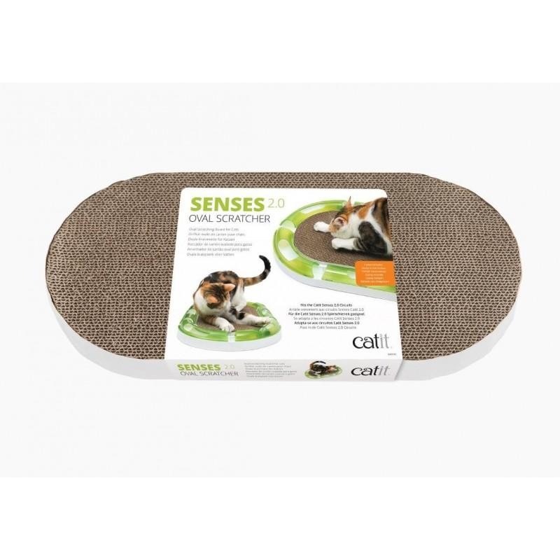Griffoir ovale Catit Senses 2.0 pour chat banc vert - JungleVet