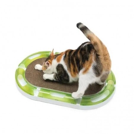 Griffoir Ovale Pour Chat En Sisal - 2 En 1 Grattoir Et Lit, 41x31cm, Base Antidérapante