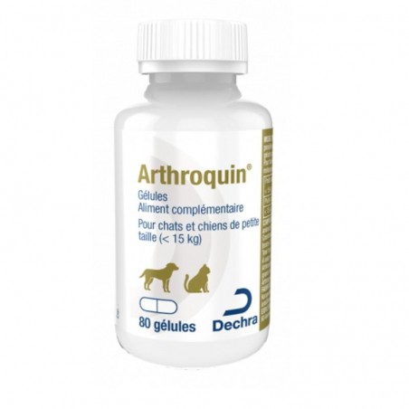 Arthroquin 300 mg chat et petit chien boite de 80 gélules - JungleVet