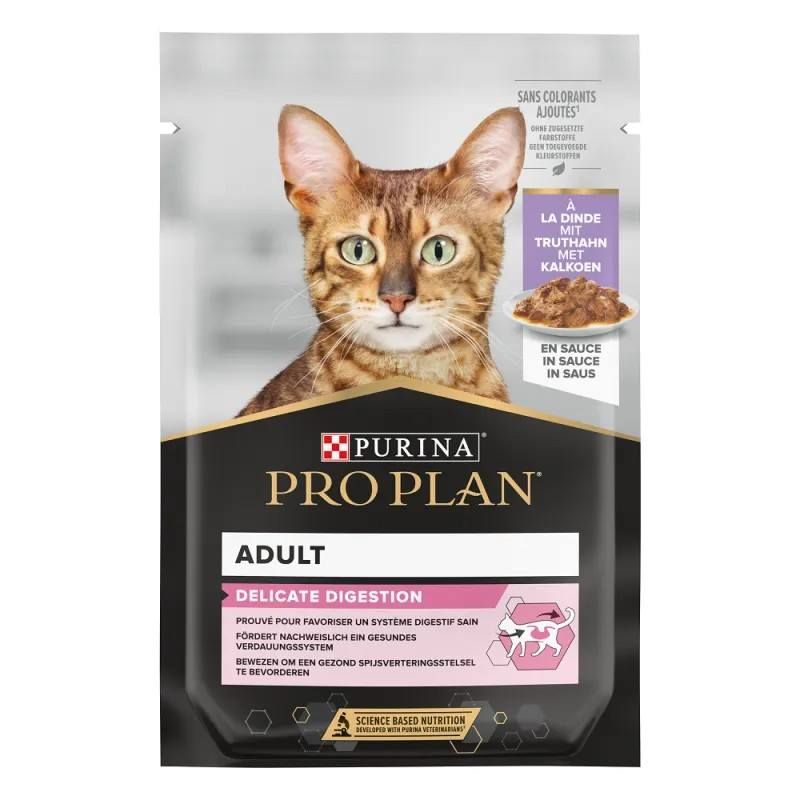 Pro Plan Cat Adult Delicate Digestion à la Dinde en sauce - JungleVet