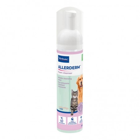 Allerderm Foam cleanser flacon de 200 ml - JungleVet