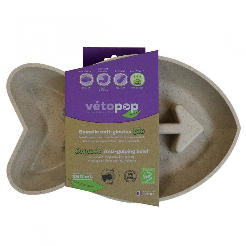 Vetopop Gamelle Anti Glouton Pop Poisson - JungleVet