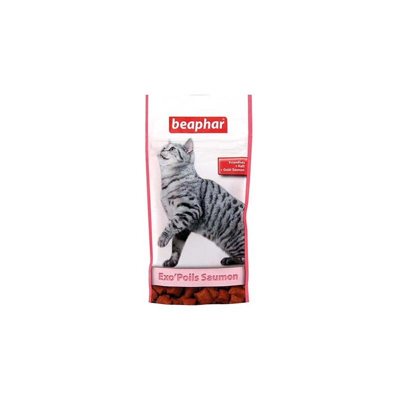 Beaphar Friandises Exo Poils pour chat au saumon - JungleVet