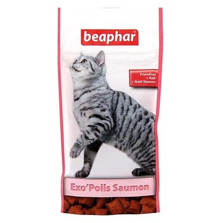 Beaphar Friandises Exo Poils pour chat au saumon - JungleVet