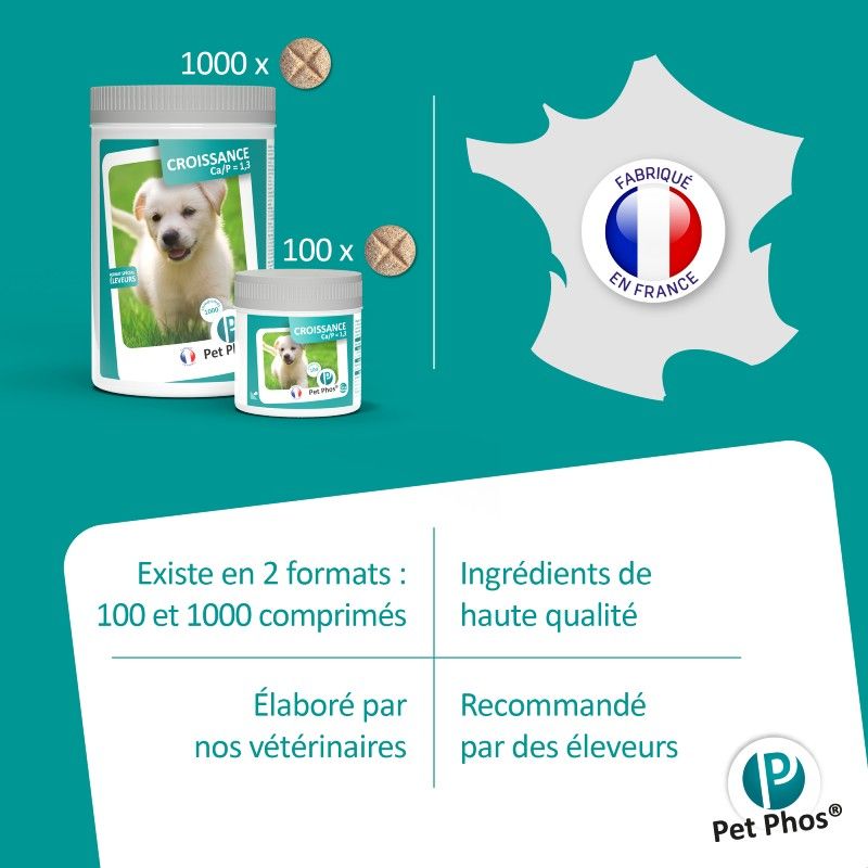 Pet Phos canin Croissance Ca/P 1,3 chiens