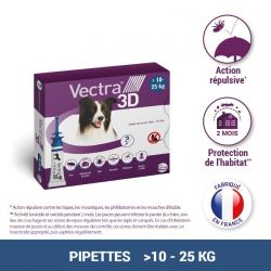 Vectra 3D chiens de 10 à 25 kg