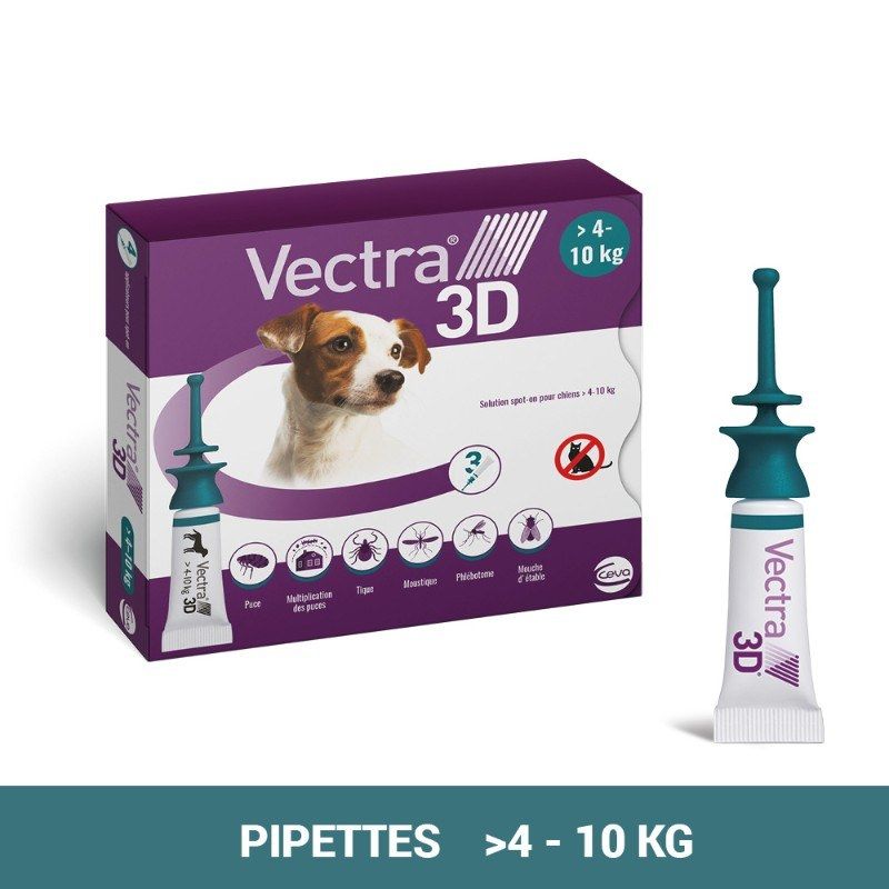 Vectra 3D chiens de 4 à 10 kg