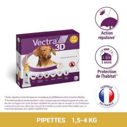 Vectra 3D chiens de 1,5 à 4 kg