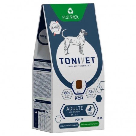Tonivet Chien Adulte Maxi Stérilisé Poulet Sac de 12 kg - JungleVet