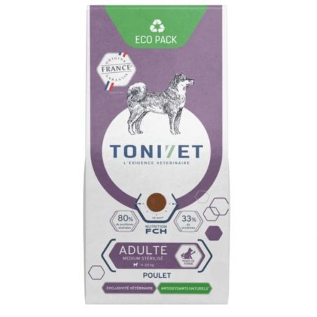 Tonivet Chien Adulte Medium Stérilisé Poulet - JungleVet