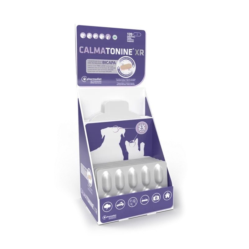 Calmatonine XR Bi couche Présentoir de 120 cps - JungleVet