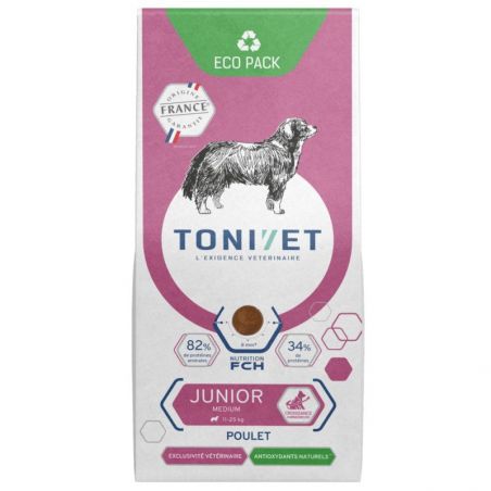 Tonivet Chien Junior Medium Poulet - JungleVet
