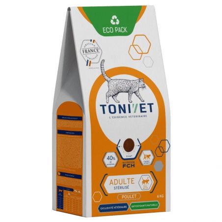Tonivet Chat Adulte Stérilisé Poulet Sac de 6 Kg - JungleVet