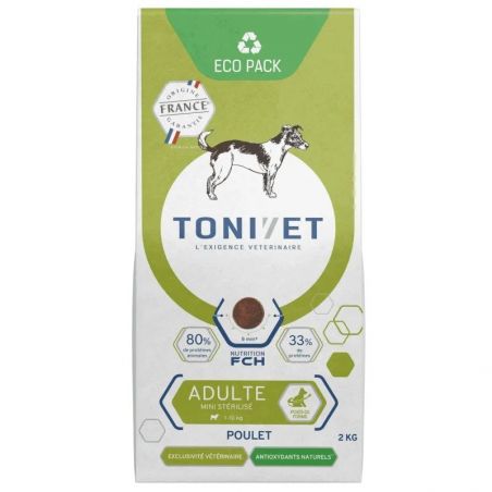 Tonivet Chien Adulte Mini Stérilisé poulet - JungleVet