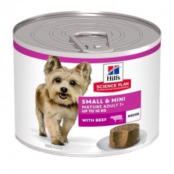Hill's Science Plan chien senior 7+ Small & Mini Boeuf mousse 12 boites de 200 g - JungleVet