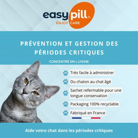 Easypill Lysine + Chat Sachet de 30 bouchées - JungleVet