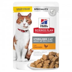 Hill's Science plan feline Sterilised poulet 12 sachets de 85 g - JungleVet