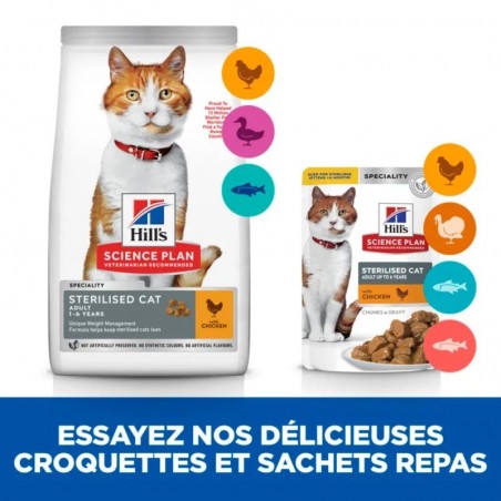 Hill's Science plan feline Sterilised poulet 12 sachets de 85 g - JungleVet