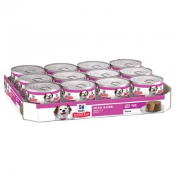 Hill's Science Plan Canine Adult 1 6 Small & Mini Boeuf Mousse 12 boîtes de 200 g - JungleVet