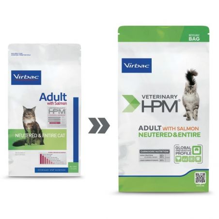 Veterinary HPM Adult Neutered&Entire Cat au saumon - JungleVet