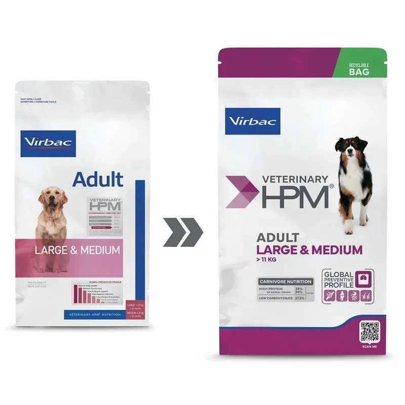 Virbac Veterinary HPM Dog Adult Large & Medium - JungleVet
