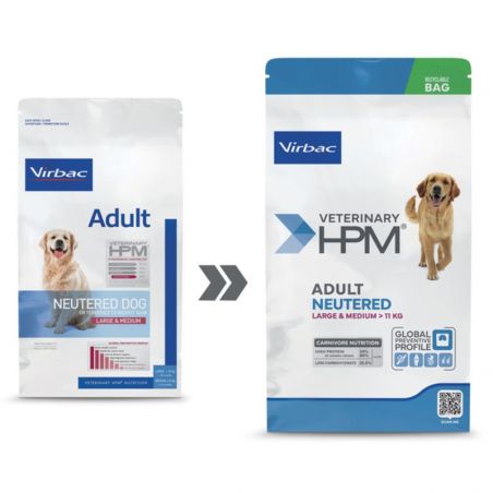 Veterinary HPM Adult Neutered Dog Large & Medium - JungleVet